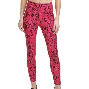 DKNY Sport Hot Pink Snakeskin Leggings